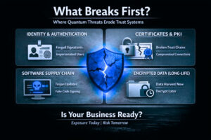 Illustration of where quantum threats impact systems.